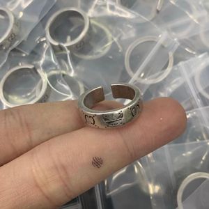 Flower letter carving Open Ring Simple Personality Fashion Personality Woman Men Couple Rings Fashion Jewelry Gifts With Box CGR6 --14