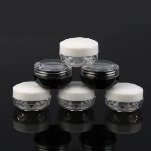 wholesale 3ML 5G Diamond Shape Cream Box Acrylic Bottle Diamond Cream Nail Glitter Pots Makeup Packing Cream Jars Cosmetic Packaging LL