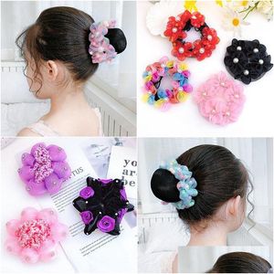 Hair Accessories Girls Colorf Nylon Małe elastyczne zespoły Dzieci Kucyk Uchwyt Kucyk Scrunchie Pałąk Dzieci 0022 Drop dostawa Baby Mate Dhagl