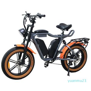 48V Electric Bicycle Fat Tire E Bike 20Wheel Size Electric Hybrid Bike Dual Motor Lithium Battery Mountain Electric Road Bike