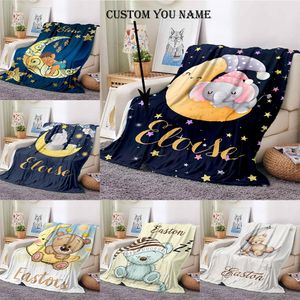 Blankets Custom Blanket Custom Name Blanket Baby Girl Boy Blankets Flannel Fleece Throw Blanket Personalized Family Friends Blanket Gifts 230809