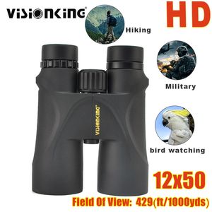 VisionKing 12x50 Бинокулярный Профессиональный Профессиональный длинно расстояние, заполненный азотом, телескоп Наблюдающий за птицами, охота на водонепроницаемое оборудование BAK4 BAK4