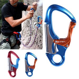 Rock Protection 30KN Rock Climbing Auto-Lock Mountaineering downhill High Strength Carabiner Tree Climber Working Aluminum Locking Snap HKD230810