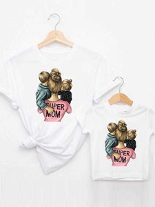 Family Matching Outfits Women Love Kid Child Spring Short Sleeve Clothing Summer Family Matching Outfits Mom Mama Mother Tshirt Tee T-shirt Clothes