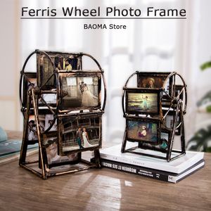 Frames Creative 4 inch 5 Plastic Ferris wheel Model Frame Home Decoration Accessories Modern P o Show Wedding Room Decorative 230810