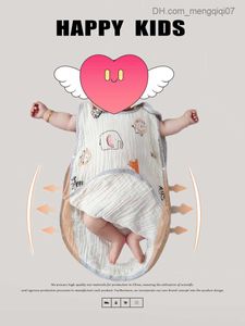 Pyjamas baby sovsäck sommar swaddle förpackning nyfödd ärmlös sängkläder bekvämt täcke baby täcker föremål 0-6 år Z230810