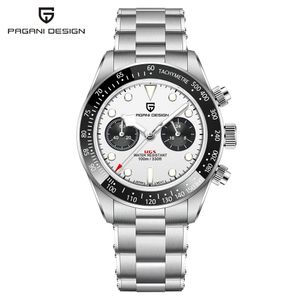Armbandsur Pagani Design Mens Watches Chronograph Panda Retro Sport Luxury Quartz Watch for Men Sapphire 10bar Waterproof Wrist 230809
