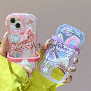 حالات الهاتف الخليوي الحلو والرائع الرمل النجمة الإنجليزية مناسبة لـ iPhone 14 Promax Apple 13 Case 11 Holder 12 Female J230810