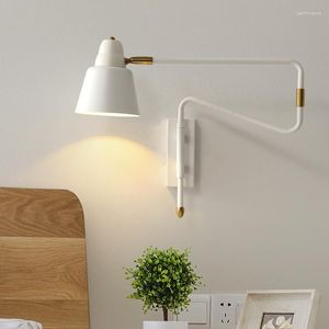 Wall Lamps Modern Nordic Rotatable LED Light Sconces Bedroom Decor Fantasy Bathroom Lighting Metal Decoration Salon Indoor