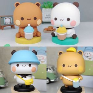 Dekorativa föremål Figurer Yiers Mitao Panda Bubu Dudu Figure Model Spännande samlarobjekt Söt action Kawaii Bear Toy Doll Ornament Home Deroc Birthday 230809