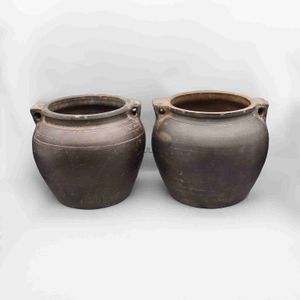 Черная керамика старая горшка цветочная ваза дома HKD230823