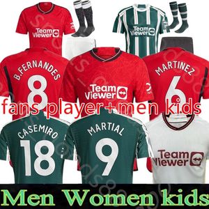 SANCHO 22 23 24 soccer jerseys Antony Martinez RASHFORD Casemiro Eriksen 2023 2024 football shirt fans player MARTIAL B. FERNANDES men kids kit