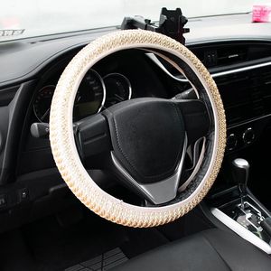 Coberturas de volante 38cm Ice Silk Cool Car Summer Helper Automobiles Decoration Universal Auto Accessories