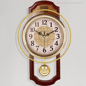 Wall Clocks Luxury Vintage Clock Kitchen Living Room Design Classic Small Nordic Golden Reloj Pared Ornaments AB50WC