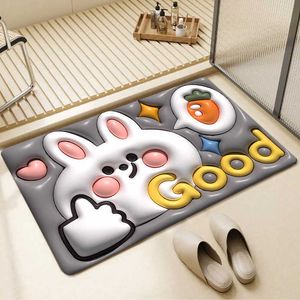 3D Visual Soft and Safe Cartoon Bath Mat Soft Diatomaceous Earth Mud Style Suitable for Children and Infants HKD230809