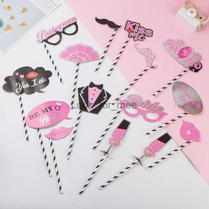 15 pezzi Funny Photo Props Happy Birthday Wedding Ing Bachelor Party Dress Up Supplies Atmosfera Maschera HKD230810