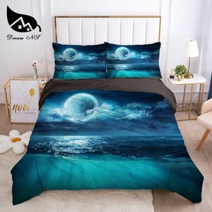 Conjuntos de cama Dream NS Vista noturna do mar luar Conjunto Têxteis para o lar Roupa de cama King Queen Capa de edredão roupa de cama 230809