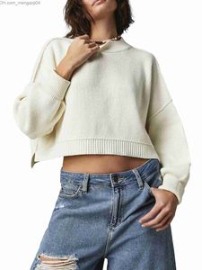 Women's Hoodies Sweatshirts Women's Cable Knitted Long Sleeve Sweater Crewneck Casual Slim Fit Zipper Jumper Top Knitwear Z230810