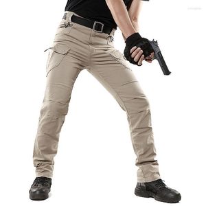 メンズパンツミリタリー戦術貨物SWAT戦闘ズボンの男性カジュアル多くのポケットが伸びる