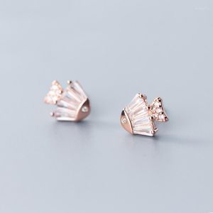 Ohrstecker MloveAcc CZ Fisch 925 Sterling Silber Für Frauen Koreanischer Modeschmuck 2023