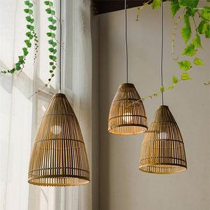 Pendelleuchten Kreative Lichter Persönlichkeit Bambus Kronleuchter Homestay Schlafzimmer Lampe Balkon Haus Rattan Laterne Tatami Lampenschirm