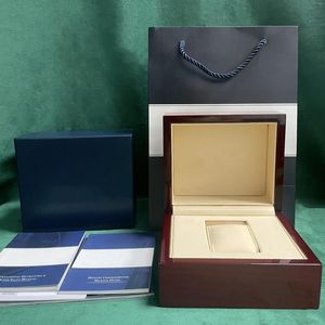 Watch Boxes Factory Supplier Wholesale UL Luxury Original Red Wooden With Booklet And Card Custom Watches Gift Case