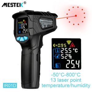 Temperature Instruments MESTEK Non Contact Digital Pyrometer Infrared Thermomter High Thermometor Meter Colorful Screen Digital Termometro Infrarojo 230809