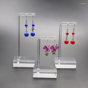 Jewelry Pouches F19D 3Pieces Acrylic L-shaped Earring Necklace Display Stand Table Top Decor