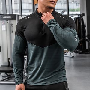 Men's T-Shirts Mens Gym Compression Shirt Male Rashgard Fitness Long Sleeves Running Clothes Homme T Shirt Football Jersey Sportswear Dry Fit 230809