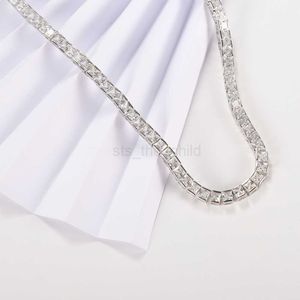 Pendant Necklaces TKJ Lady's Accessories 925 Sterling Silver Necklace AAA Square Zirconia Chain Fashion Classical Wedding Necklaces