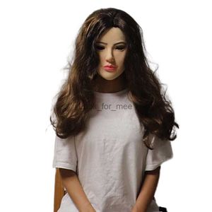 Łysy Kobiety Halloween maska ​​Realistyczna kobieta kobieta twarz do crossdressing dziewczynka z peruką cosplay cosplay przerażająca lateksowa maska ​​HKD230810