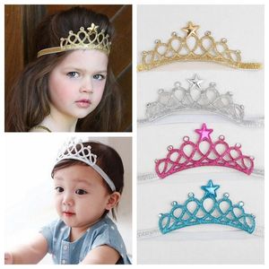 Baby Girls Opaski na głowę Blisle Crowns Kids Grace Crown Akcesoria Tiaras Pałąki z gwiazdą akcesoria dhinestonezzzzzzzz