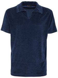 Män polo t skjortor sommar loro piana ny stil kläder casual polos skjorta kort ärm tshirt mörkblå