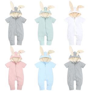 Cosplay Born Baby Boys Kreskówka Królewska Kreskówka z Hooded Rompers Jumpsuits Easter Bunny Girls Romper Długie nogi ubrania 230810