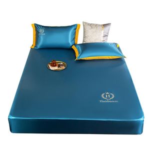 Set di biancheria da letto da 3 pezzi Sim-seta lavata Copriletto con angoli in poliestere Federe Biancheria da letto king size stampata2588