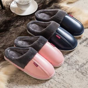 Slyckor Halvpaket tjockt sula Anti Slip Leather Cotton Slippers Lämpliga för inomhus ull tofflor på höst- och vinterfamiljer Z230810