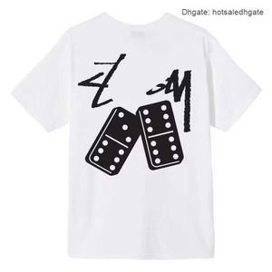 Moda de luxo Marca SY Clássica Camiseta Masculina e Feminina Anjo Coelho Dinossauro Dados 8 Bolas Manga Curta Camiseta PBI5
