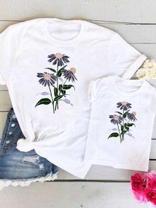 Family Matching Outfits Family Matching Outfits Watercolor Flower New Women Love Kid Child Summer Mom Mama Mother Tshirt Tee T-shirt Clothes Clothing