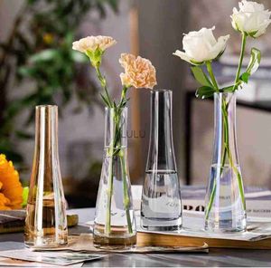 Creative Pot Vase Flower For Table Plant Bottle Container Vases Terrarium Glass Nordic Flower Hydroponic Transparent HKD230810