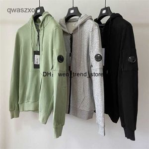 CP z kapturem sweter na zewnątrz bluzy sporty z suwakiem Nylon Waterproof płaszcz funkcjonalny wiatr męski odzież Ins Nowe okulary Hoodie K6tj