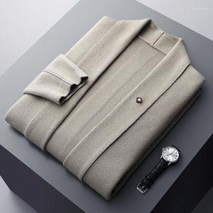 Męskie swetry Kwiat Design V-Neck z długi czas rękawowym SWEATER WYSOKIE WYSOKIE SWARZ BIZNES BIZNES I Autumn Pure Wełni