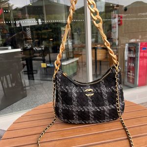 Projektant torby pod pachami Tweed Bag damski łańcuch torby na ramię wełniane frędzle sprzętowe torba crossbody Paris marka moda klapka