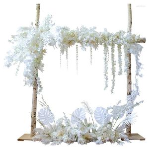 Flores decorativas 2M de alta qualidade Phalaenopsis arranjo de flores artificiais arranjo de cena de casamento decoração de parede cortina de mesa bola