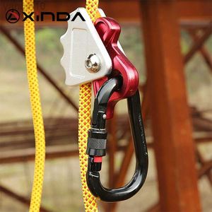 Rock Protection Xinda Self-Lock Equipment High-Altitude ToolsGrasp Rope Devices Automatic Lock Karabiner Anti Fall Protective Gear Survival HKD230810