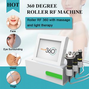 Exclusive Appearance Case 3 In 1 Beauty Equipment 360 Degree Rotate Automatic Rolling RF Massager LED Therapy For Whole Body Double Chin Face Neck Lifting Fat Burning