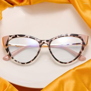 Okulary przeciwsłoneczne eleganckie unikalne okulary czytania mody Cat Eye Anti Blue Trend 2023 Kobietowe codzienne eleganckie zużycie