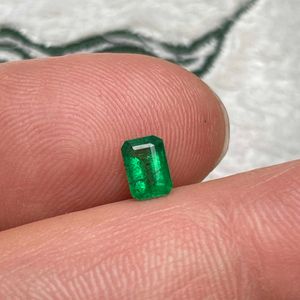 Bandringar Emerald Natural Emerald Gemstone Beryl Anpassningsbar 0,46ct Octagon 4*5,8*2,8 mm Pure Natural utan optimerad behandling Emerald