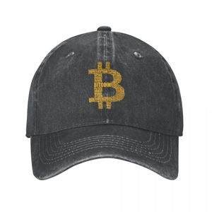 Boll Caps Bitcoin Typography Unisex Baseball Cap orolig Washed Caps Hat Vintage Outdoor All Seasons Travel Justerbar Fit Sun Cap 230809