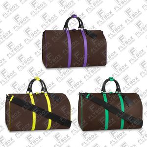 M46259 M45866 M46257 Keepall 50cm resväska Duffel Väskor Crossbody Unisex Fashion Luxury Designer Shoulder Bag Tote Handväska Top Quality Purse Pouch Snabb leverans