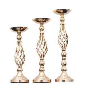 Candle Holders Aritistic Golden Wedding Candlestick Sign In Main Table Window Decoration Home Decor